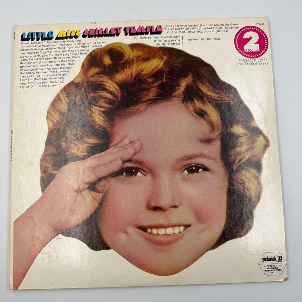 Shirley Temple in Little Miss Broadway Vinyl Record Set Pickwick 33 Gatefold